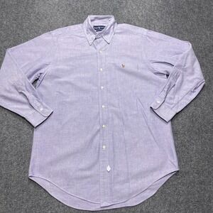 Ralph Lauren Shirt Mens 15 1/2 33 Purple Oxford Button Down Long Sleeve